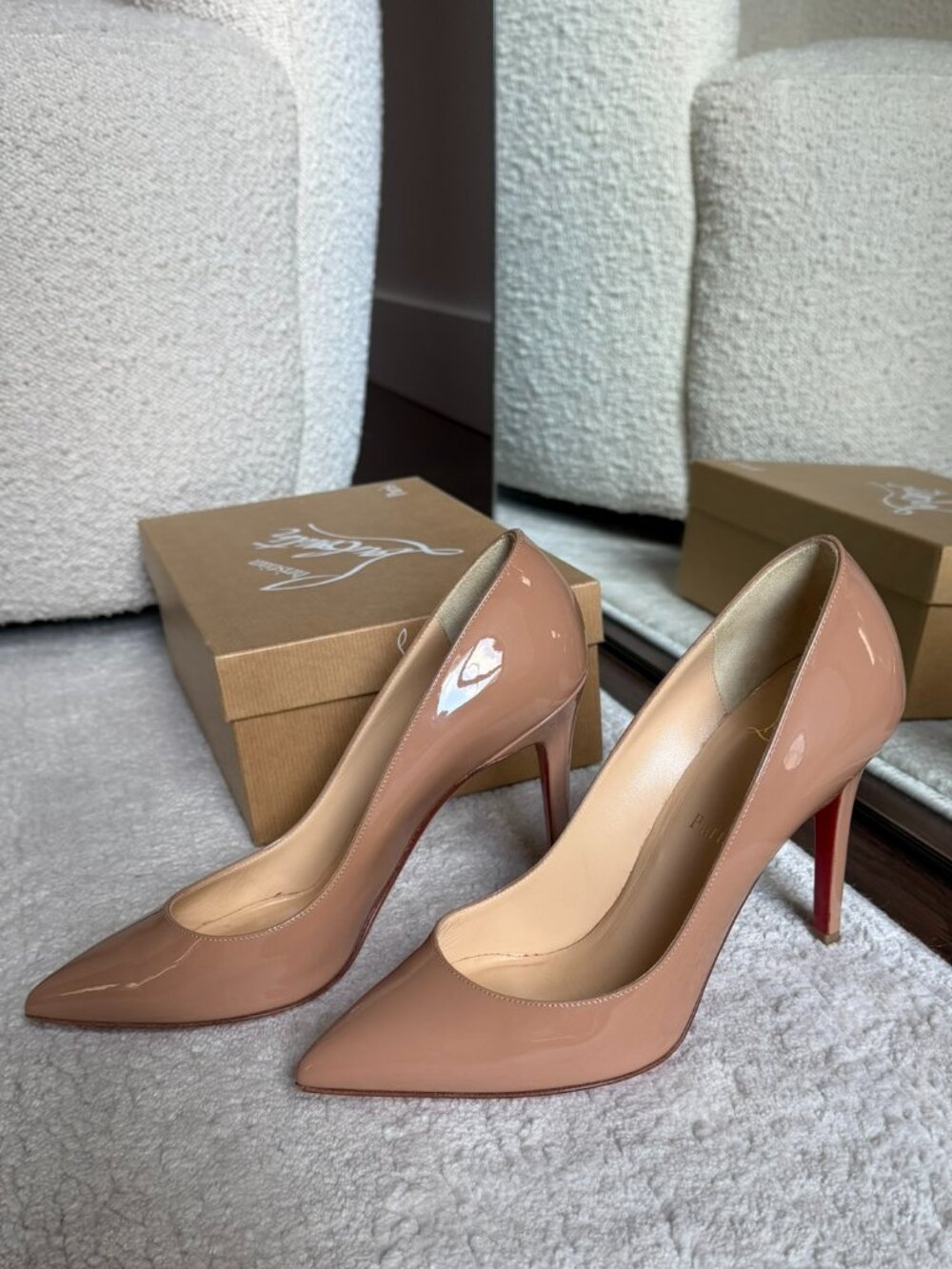 Christian Louboutin Pigalle Pumps 100mm Nude